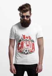 Canada Soccer T‑Shirt — Canadian Flag & Maple Leaf Crest