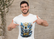 Argentna  Soccer M10 Champion T-Shirt — Gold Trophy & Stars Football Fan Tee