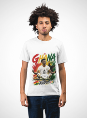 Ghana Football Player Graphic T-Shirt — Ghana Colors & Kudus Print