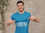Argentina Graphic T-Shirt — Retro Flag Stripe Football Soccer Tee