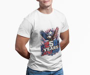 T-Shirt — Patriotic Eagle "250 Years Still Loud" American Flag Tee