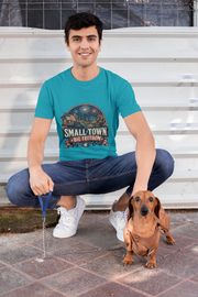 Small Town Big Freedom T-Shirt — Patriotic 4th of July Fireworks Tee