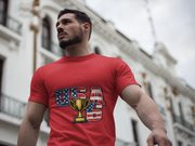 USA Trophy T-Shirt — Patriotic American Flag Graphic Tee