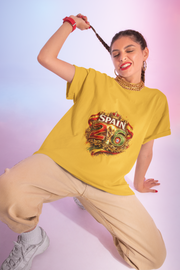 Spain 26 Graphic T-Shirt — Vintage Crowned Soccer Fan Tee