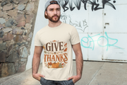 Thanksgiving T-Shirt Give Thanks T-Shirt — Autumn Thanksgiving Graphic Tee