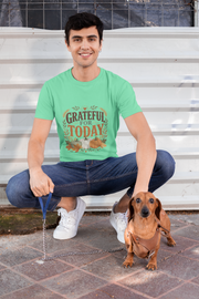 Thanksgiving T-Shirt Grateful For Today T-Shirt — Fall Pumpkin Thanksgiving Casual Tee