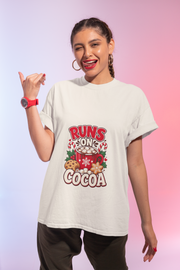 T-Shirt — Runs On Cocoa Holiday Graphic Tee