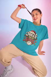 Jolly Old Soul T-Shirt — Vintage Santa Holiday Graphic Tee