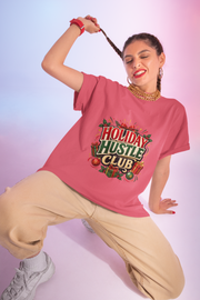Holiday Hustle Club T-Shirt — Funny Christmas Graphic Tee