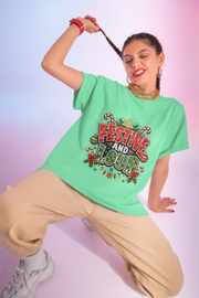 Festive and Loud Holiday T-Shirt — Christmas Candy Cane Graphic Tee