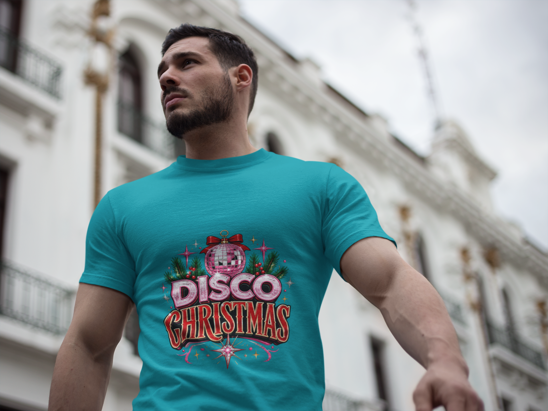 Disco Christmas T-Shirt — Retro Glitter Ornament Holiday Tee