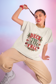 Deck the Halls Y'All T-Shirt — Festive Christmas Holiday Tee