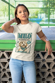 Milo 'The Good Boy Issue' Dog T‑Shirt — Vintage Puppy Magazine Design