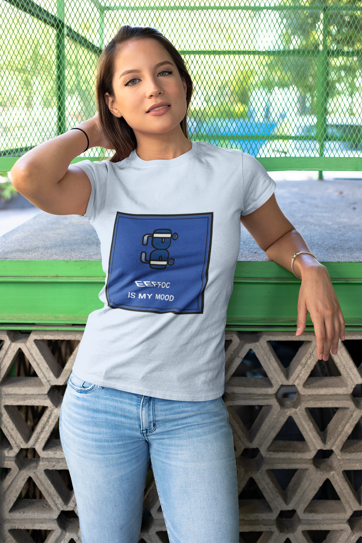 T‑Shirt — 'BeeFoc Is My Mood' Blue Robot Graphic Tee - Trending Now - August 2026