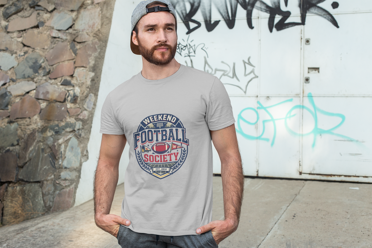 Weekend Football Pocket Graphic T‑Shirt — Retro American Football Logo Tee - Trending Now - August 2026