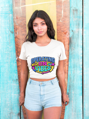 Operating On Good Vibes T-Shirt — Retro Rainbow Positive Energy Tee - Trending Now - August 2026