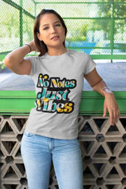 No Notes Just Vibes T-Shirt — Retro Groovy Graphic Tee for Relaxed, Music-Loving Casual Wear - Trending Now - August 2026