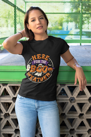 Halloween 'Here for the Boo Weather' T-Shirt - Trending Now - August 2026