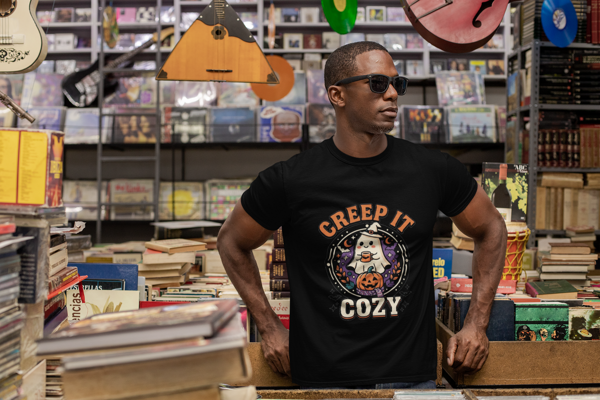 Creep It Cozy T-Shirt — Cute Spooky Ghost Graphic Tee for Halloween & Fall - Trending Now - August 2026