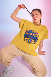 Currently Celebrating T-Shirt — Retro Neon Festival Graphic Tee - Trending Now - August 2026