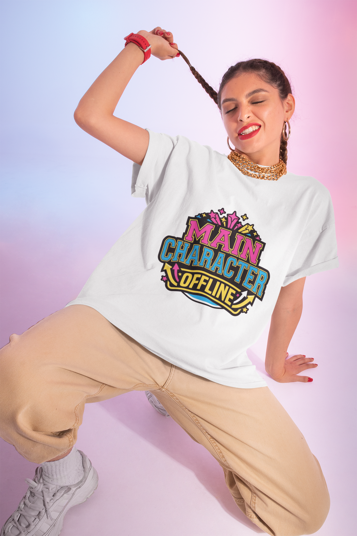 Main Character Offline T-Shirt — Retro Colorful 'Main' Graphic Tee - Trending Now - August 2026