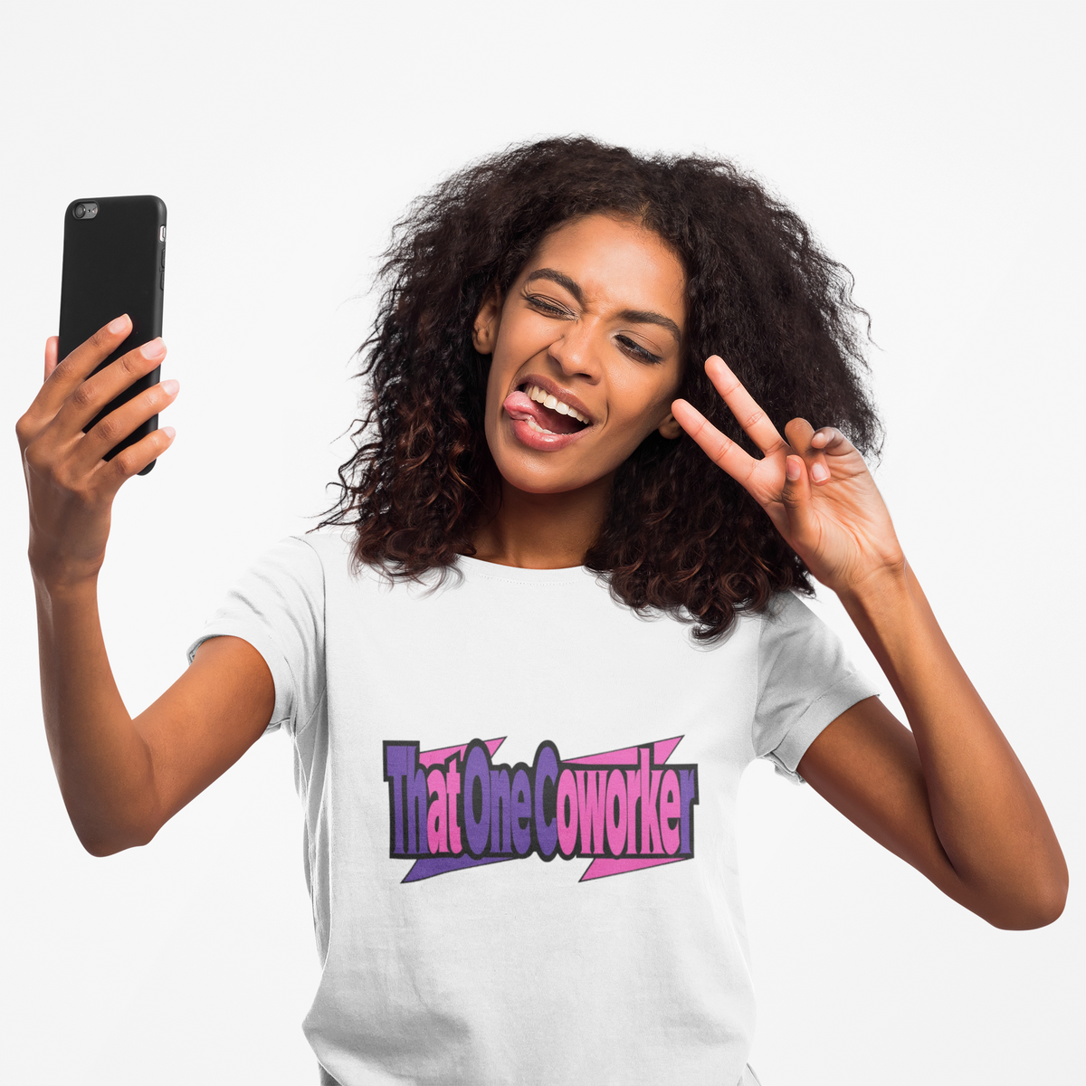 T-Shirt — Retro Pink & Purple 'That One Coworker' Graphic Tee - Trending Now - August 2026