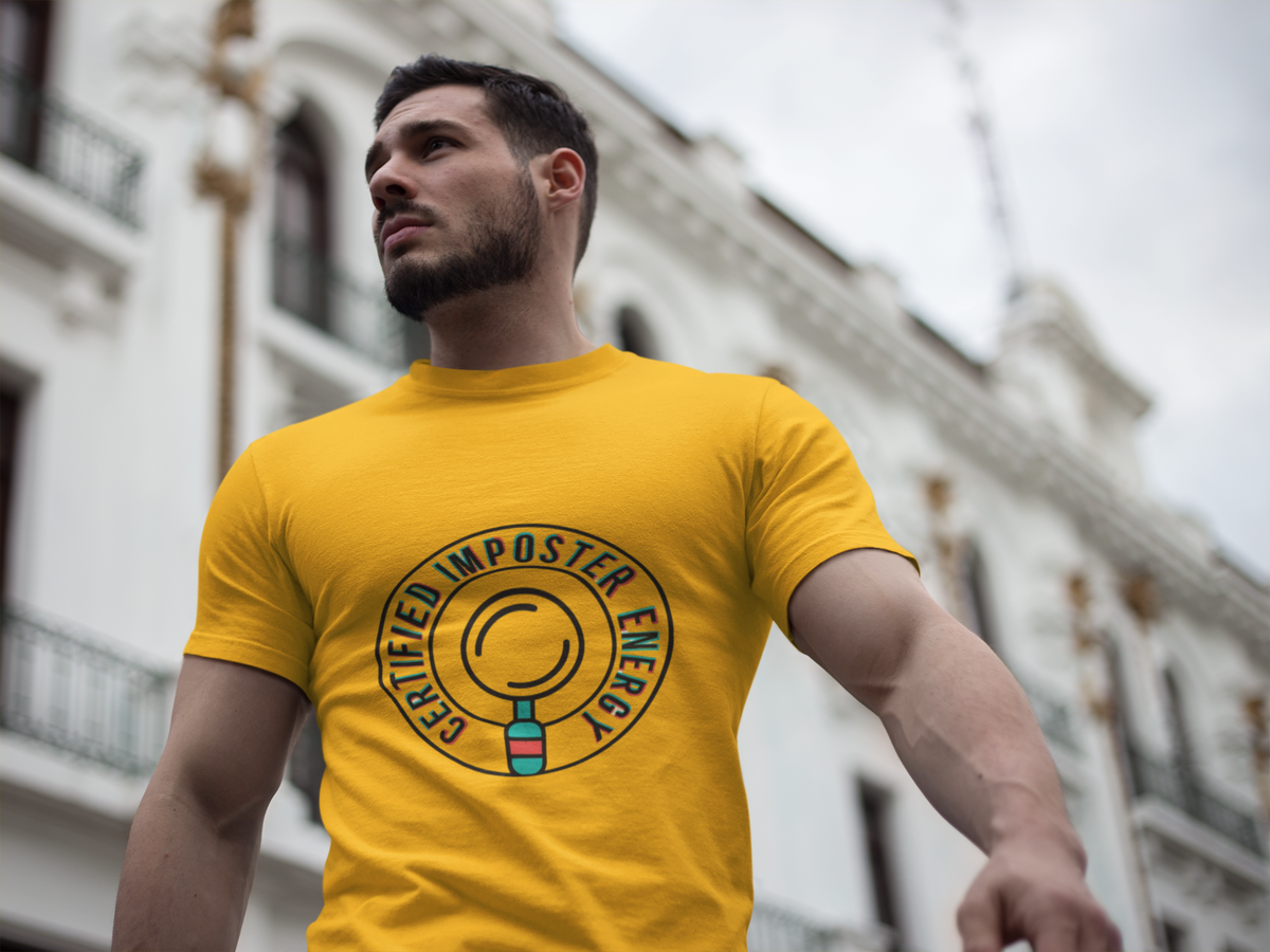 Certified Imposter Energy T-Shirt — Funny Self-Aware Graphic Tee - Trending Now - August 2026