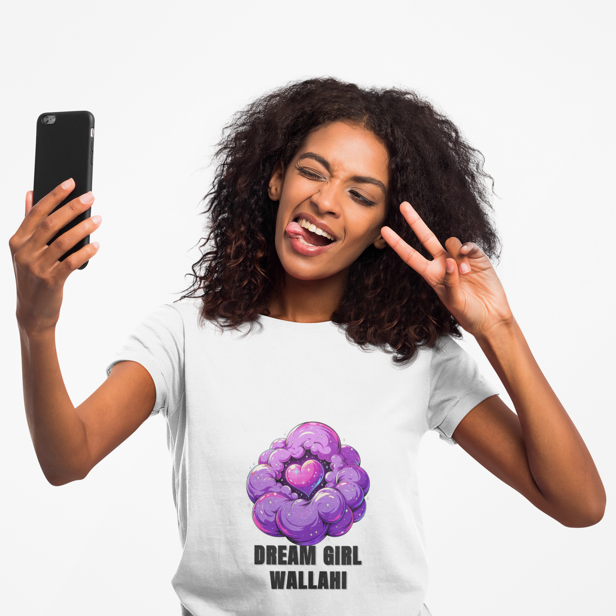 Dream Girl Wallahi T-Shirt — Cute Purple Heart Cloud Graphic Tee - Trending Now - August 2026