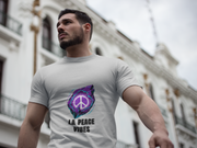 Peace Vibes T-Shirt — Purple Neon Peace Sign Graphic - Trending Now - August 2026