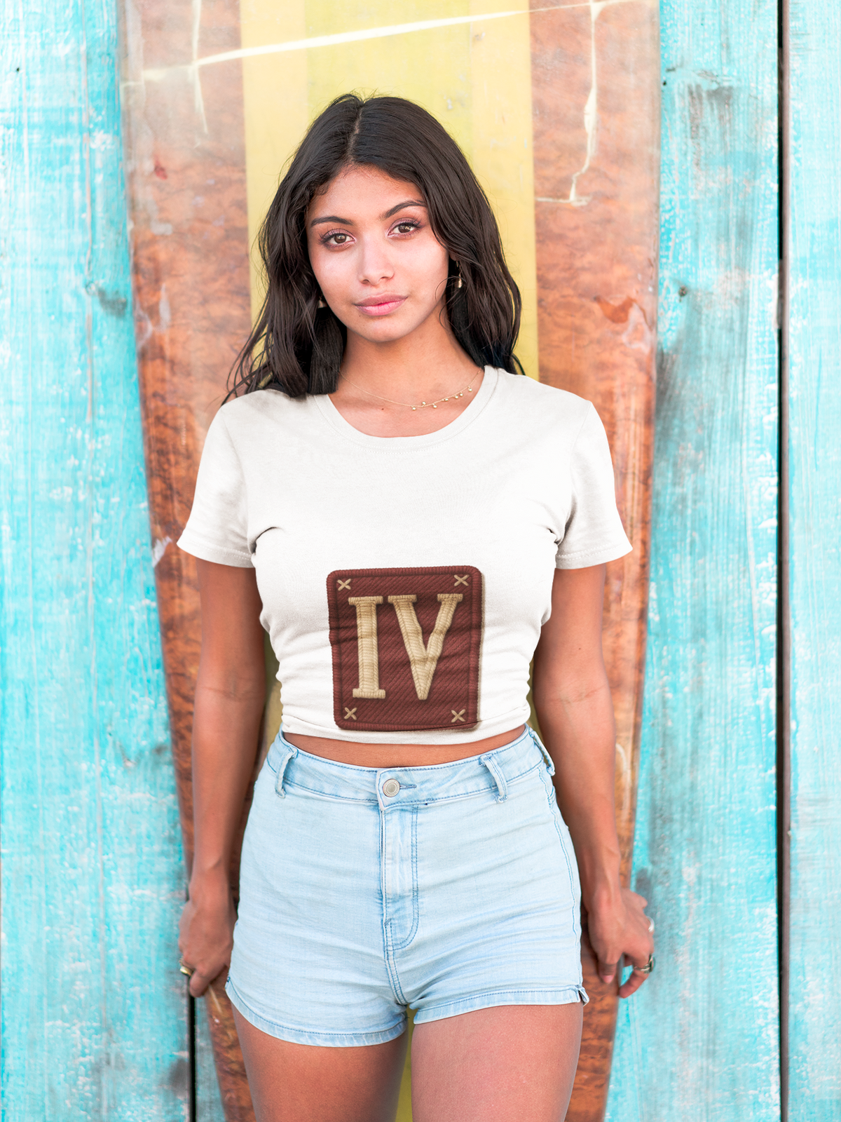 Roman Numeral IV Vintage Patch T-Shirt — Minimal Retro 4 Shirt - Trending Now - August 2026