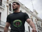 Academy 23 Badge T-Shirt — Vintage Laurel Emblem Tee - Trending Now - August 2026
