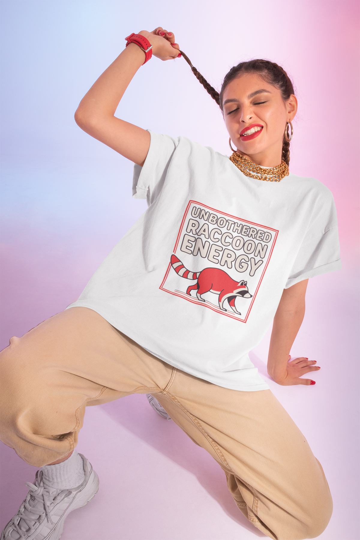 Raccoon T-Shirt — "Unbothered Raccoon Energy" Retro Graphic Tee - Trending Now - August 2026