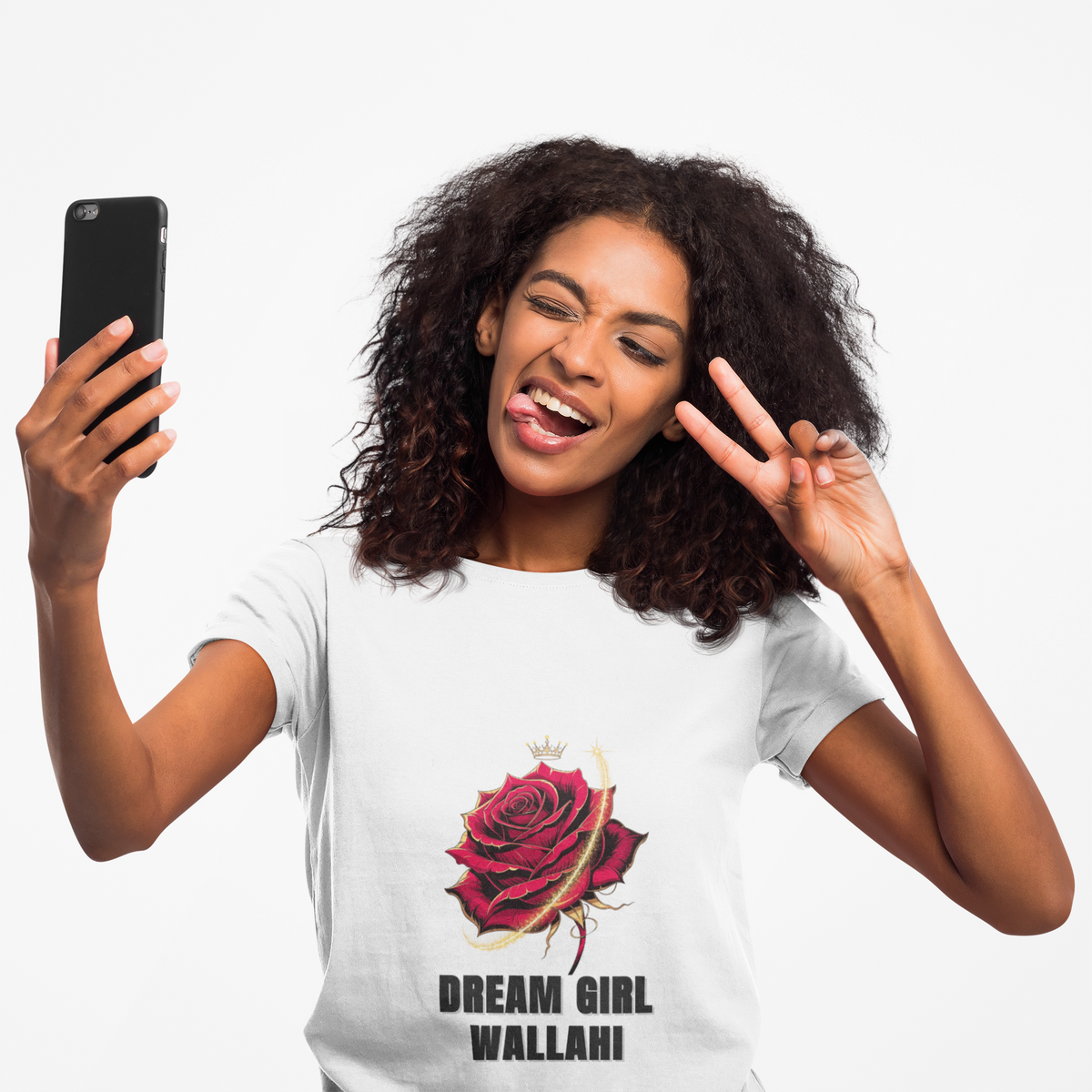 Dream Girl Wallahi Rose T-Shirt — Crowned Red Rose Graphic Tee - Trending Now - August 2026