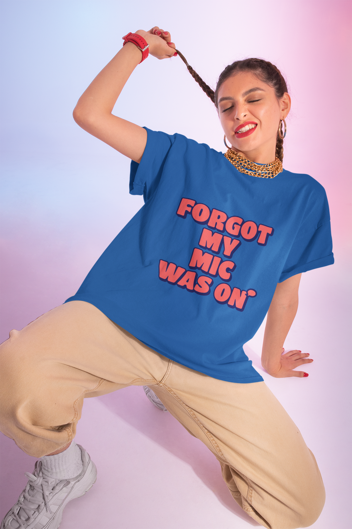 Forgot My Mic Was On T‑Shirt — Funny Video Call Graphic Tee - Trending Now - August 2026