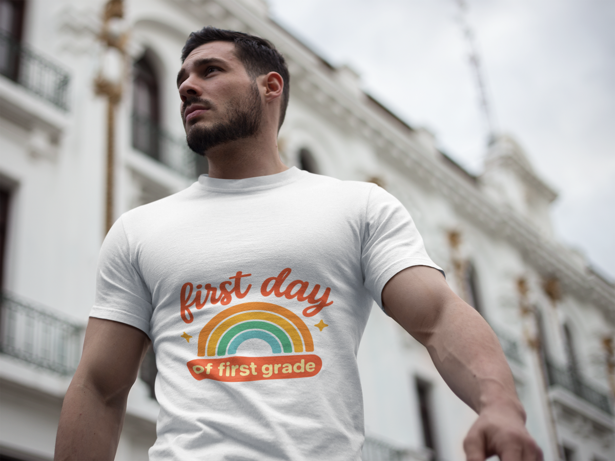 First Day T-Shirt — "First Day of First Grade" Rainbow Back-to-School Tee - Trending Now - August 2026