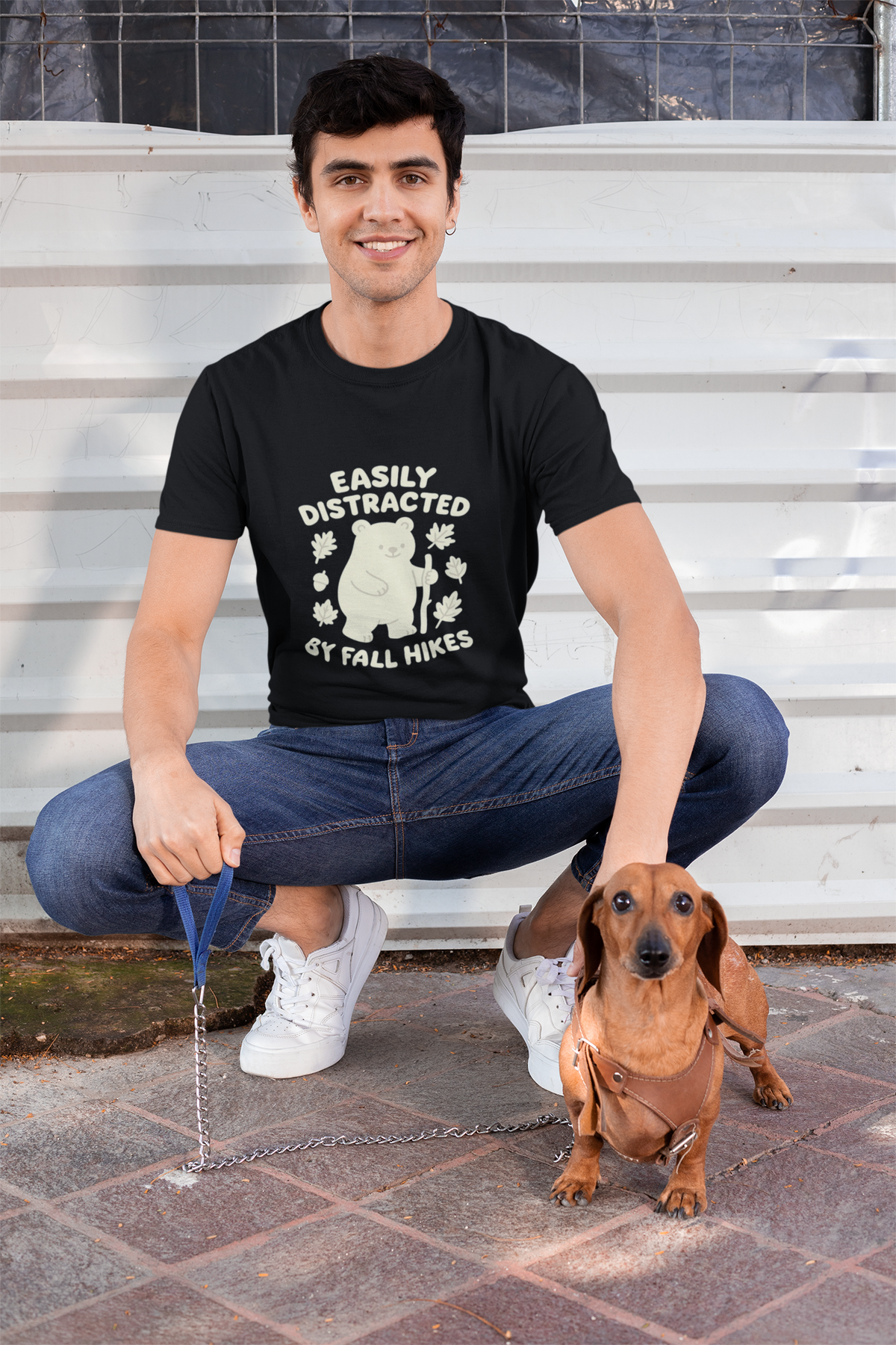 Fall Hikes Bear T-Shirt — "Easily Distracted By Fall Hikes" Autumn Hiking Tee - Trending Now - October 2026