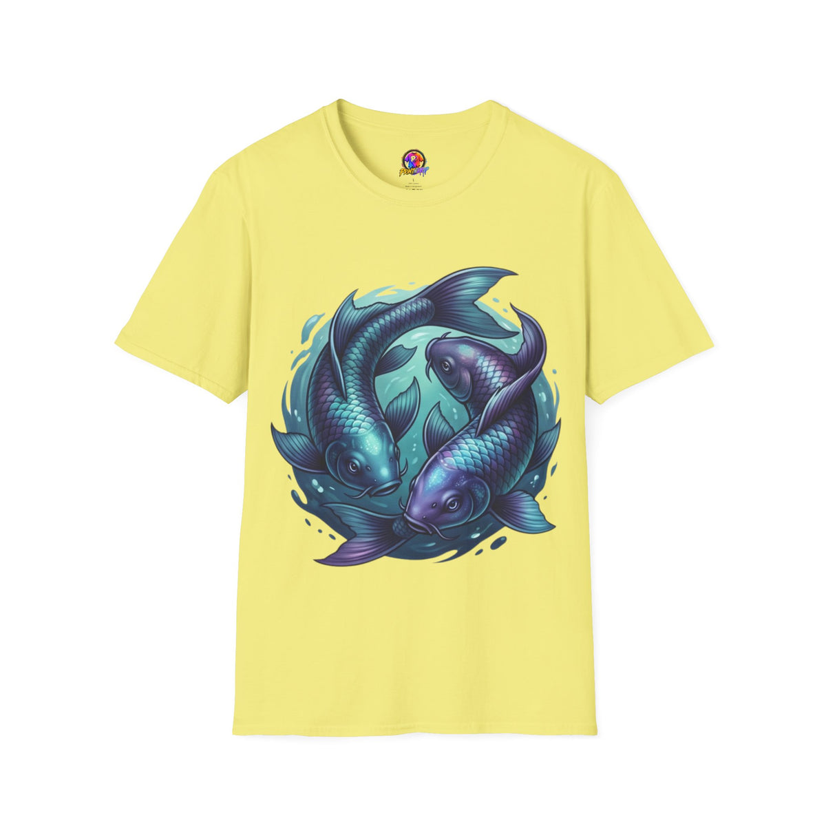 Pisces Zodiac Koi Fish Tee — Yin Yang Aquatic Graphic T-Shirt