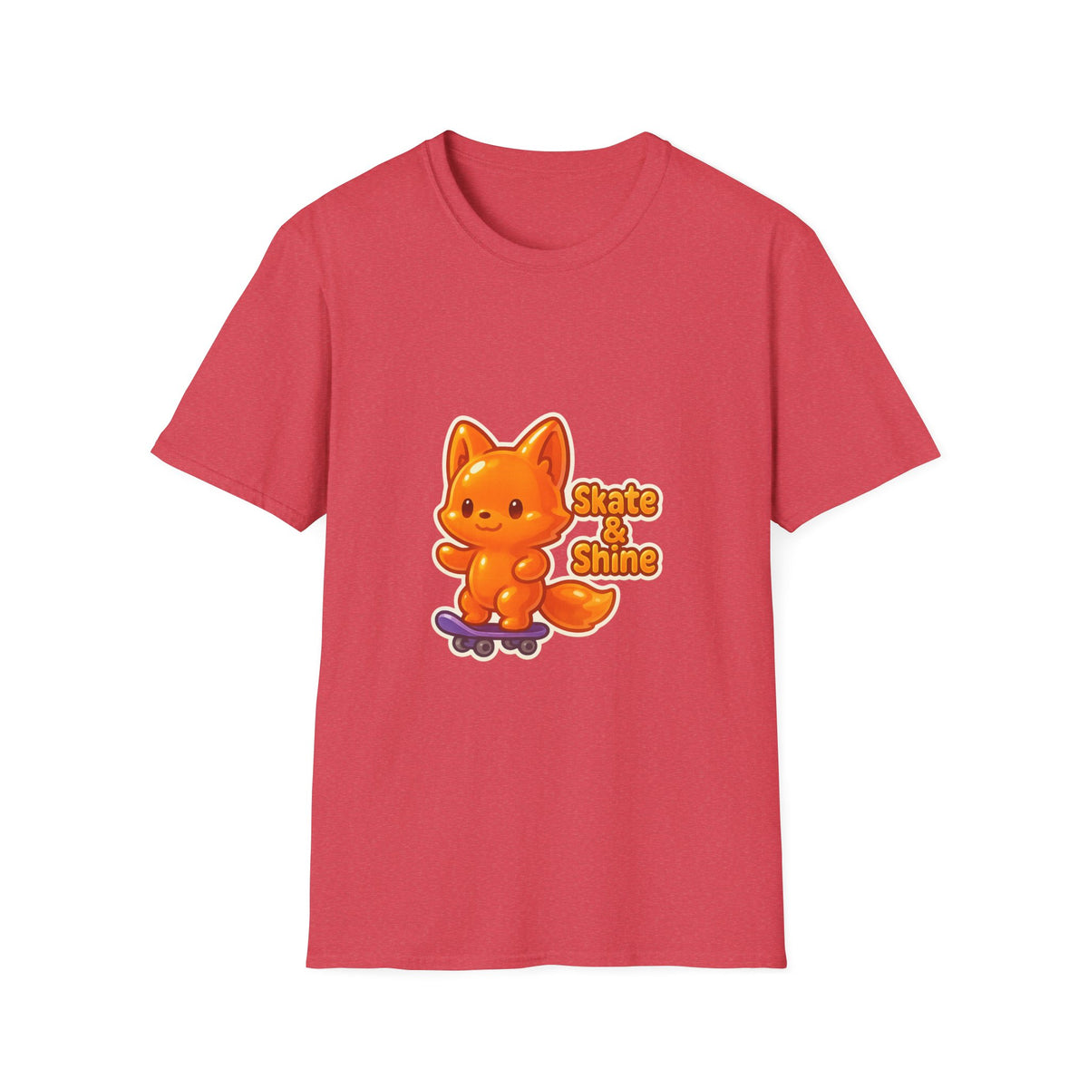 Cute Orange Fox Skateboard T-Shirt — "Gotta Skate" Graphic Tee - Trending Now - October 2026