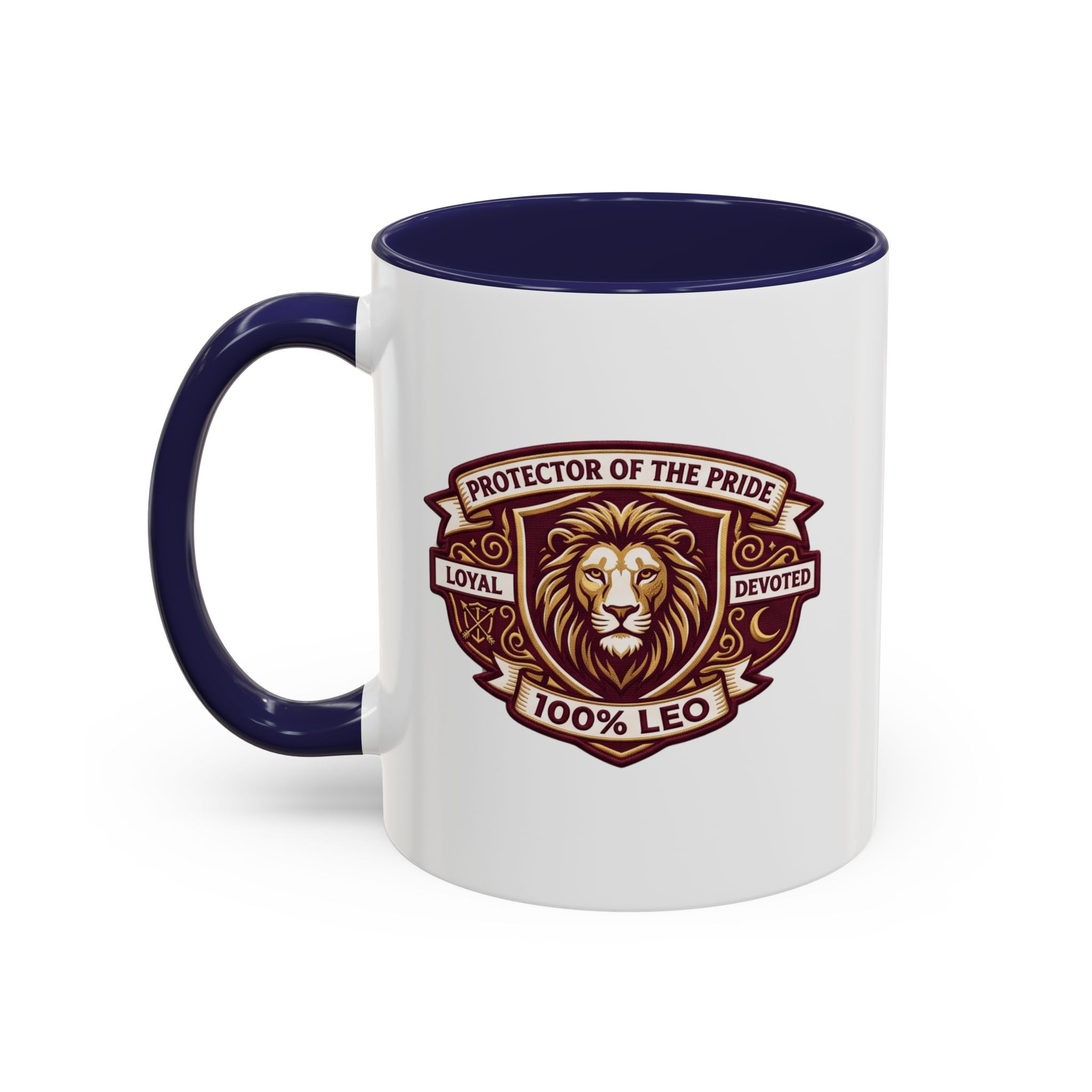 Leo Zodiac Coffee Mug — "Protector of the Pride" Lion Design (11/15 oz)