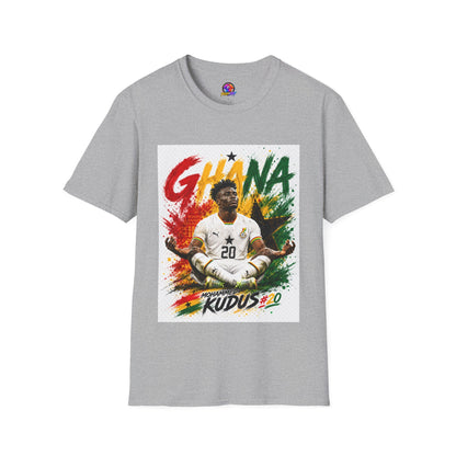 Ghana Football Player Graphic T-Shirt — Ghana Colors & Kudus Print