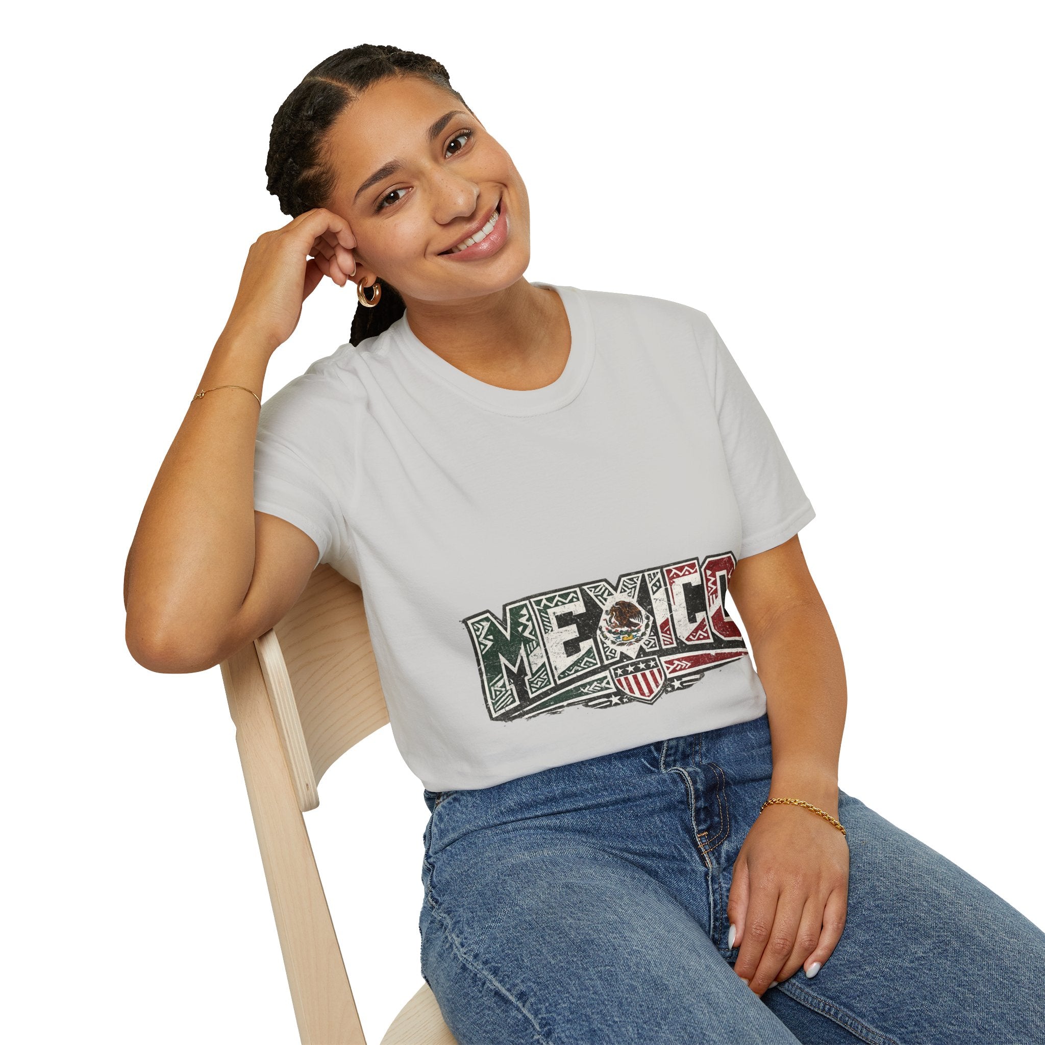 Mexico Pride Graphic T-Shirt — Retro Mexican Flag Design