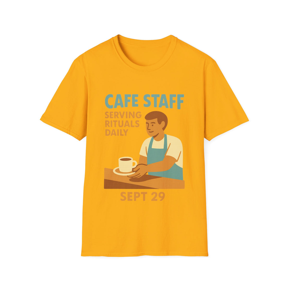 Cafe Staff Serving Rituals Daily National Coffee Day T-Shirt - Trending Now - September 2026