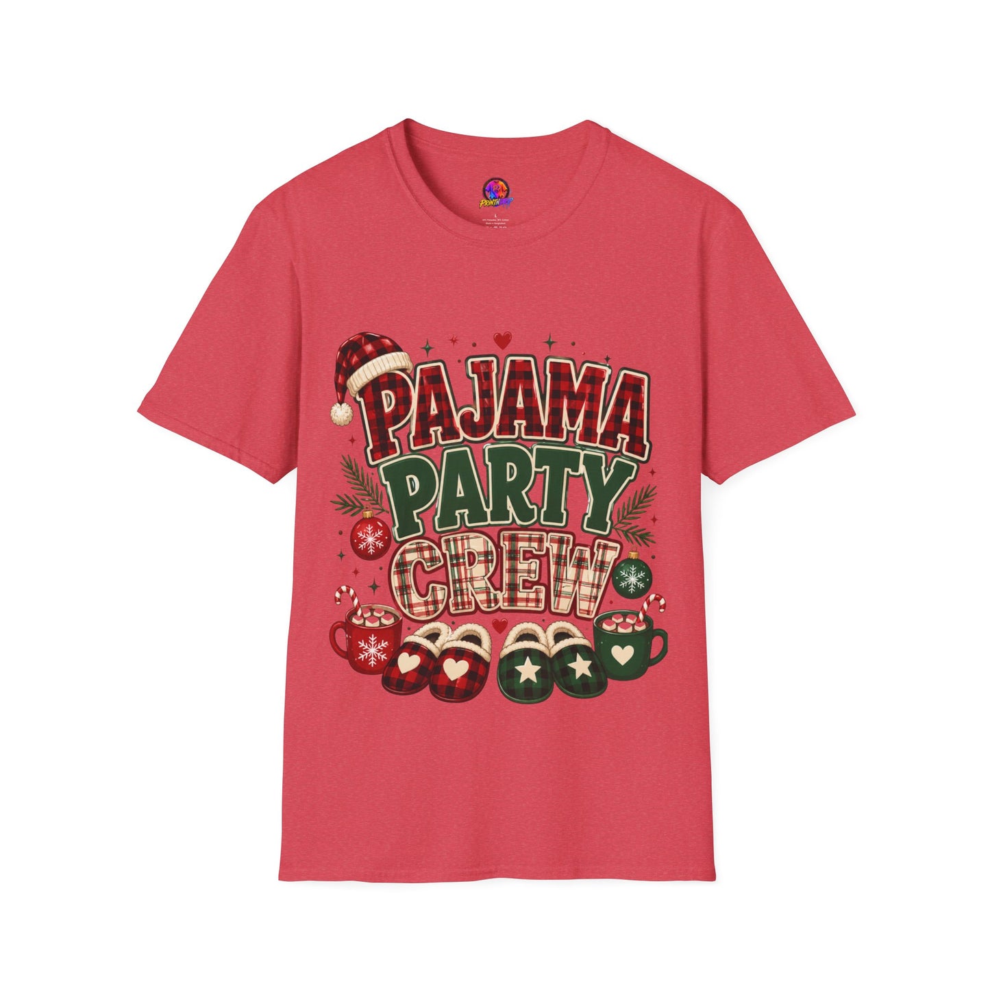 Pajama Party Crew T‑Shirt — Festive Christmas Lounge Tee