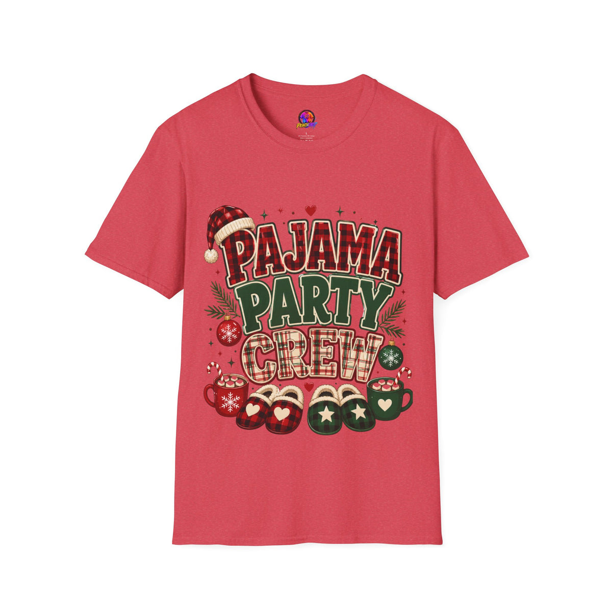 Pajama Party Crew T‑Shirt — Festive Christmas Lounge Tee