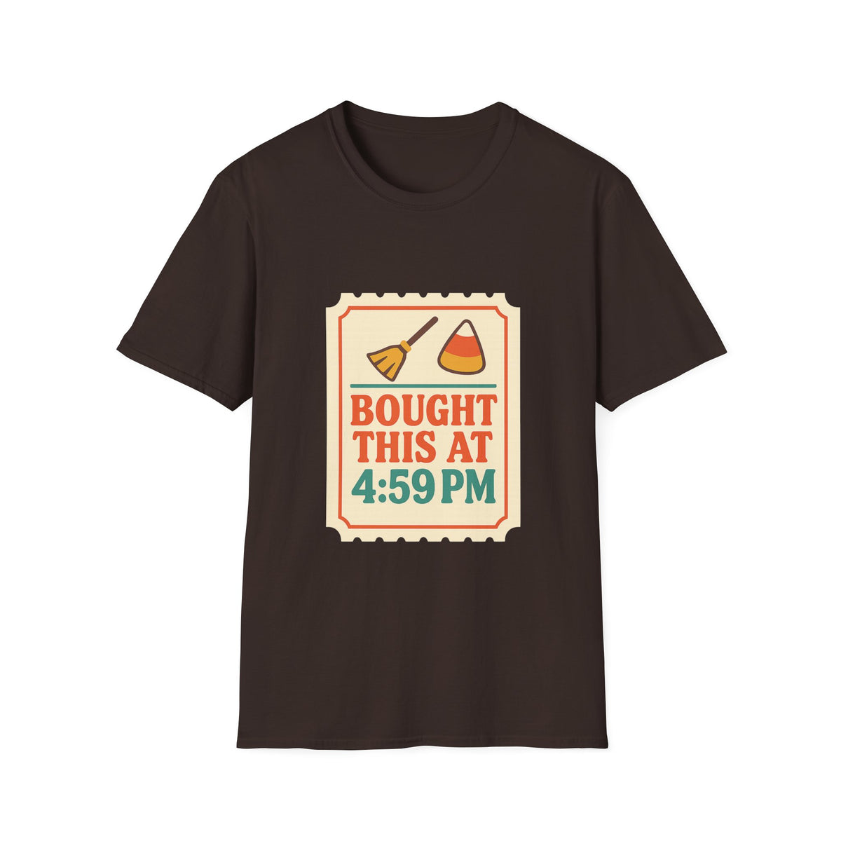T-Shirt — "Bought This At 4:59 PM" Retro Grocery Sticker Design - Trending Now - October 2026