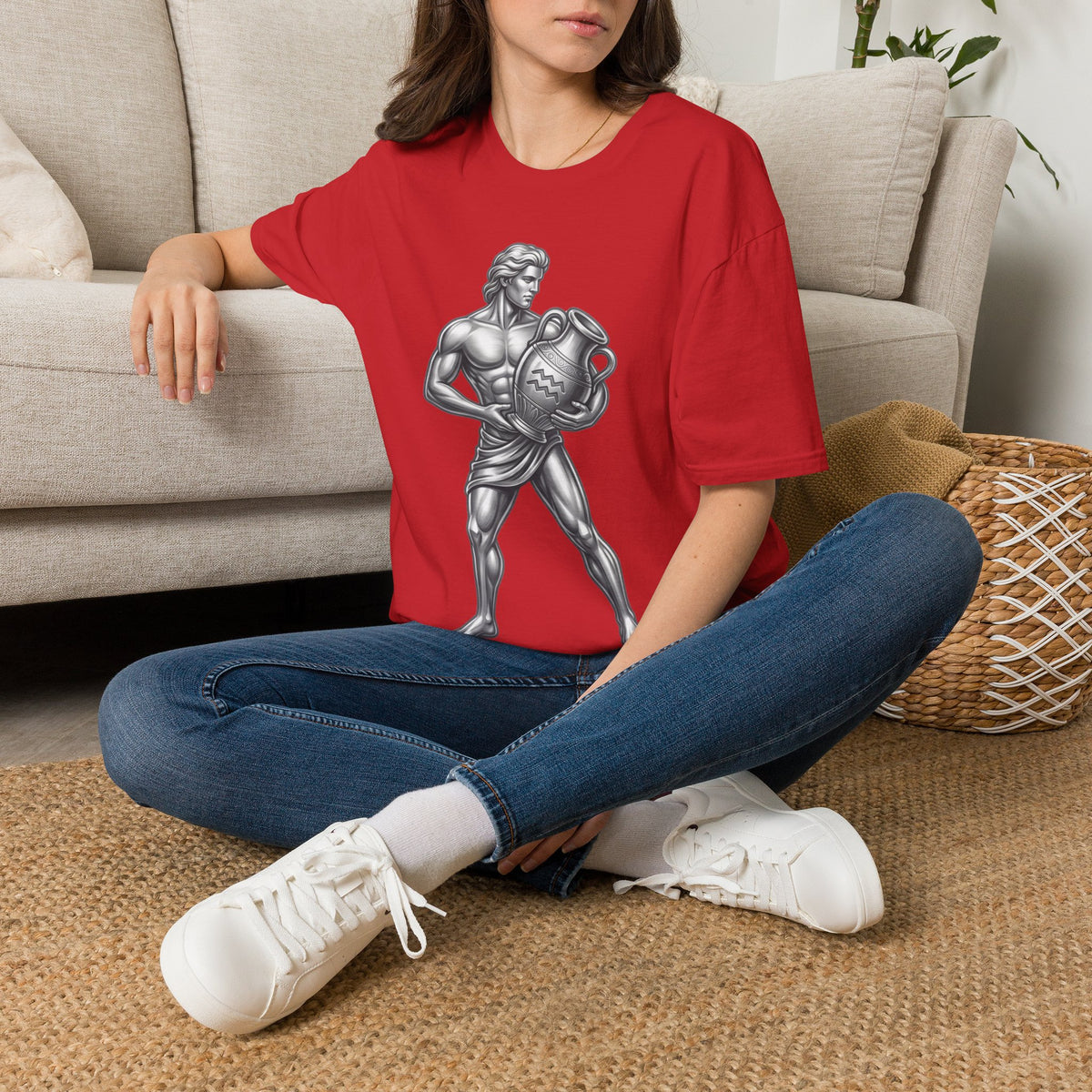 Aquarius Zodiac T-Shirt — Mythic Water Bearer Astrology Tee