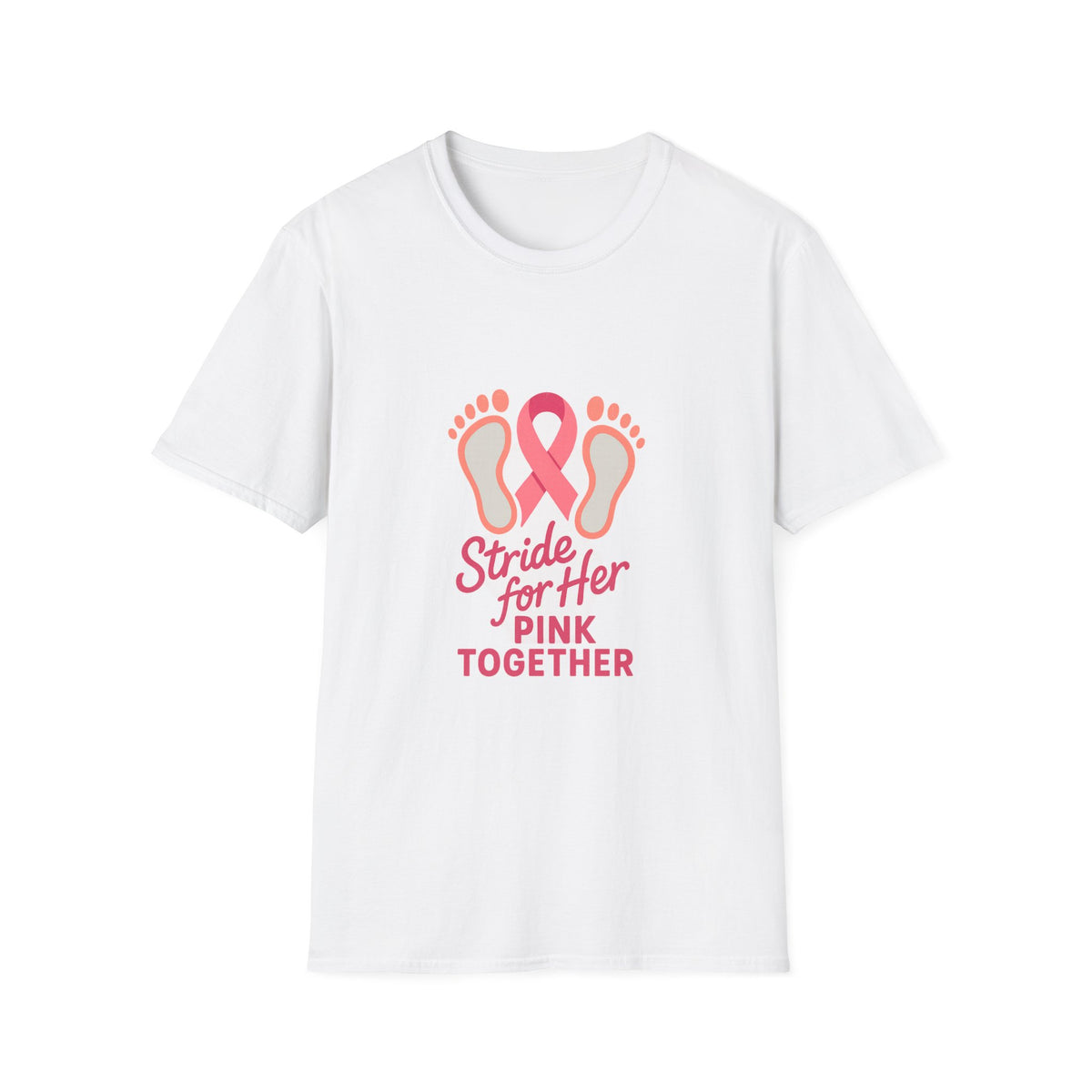Breast Cancer Awareness 'Stride for Her, Pink Together' T-Shirt - Trending Now - October 2026