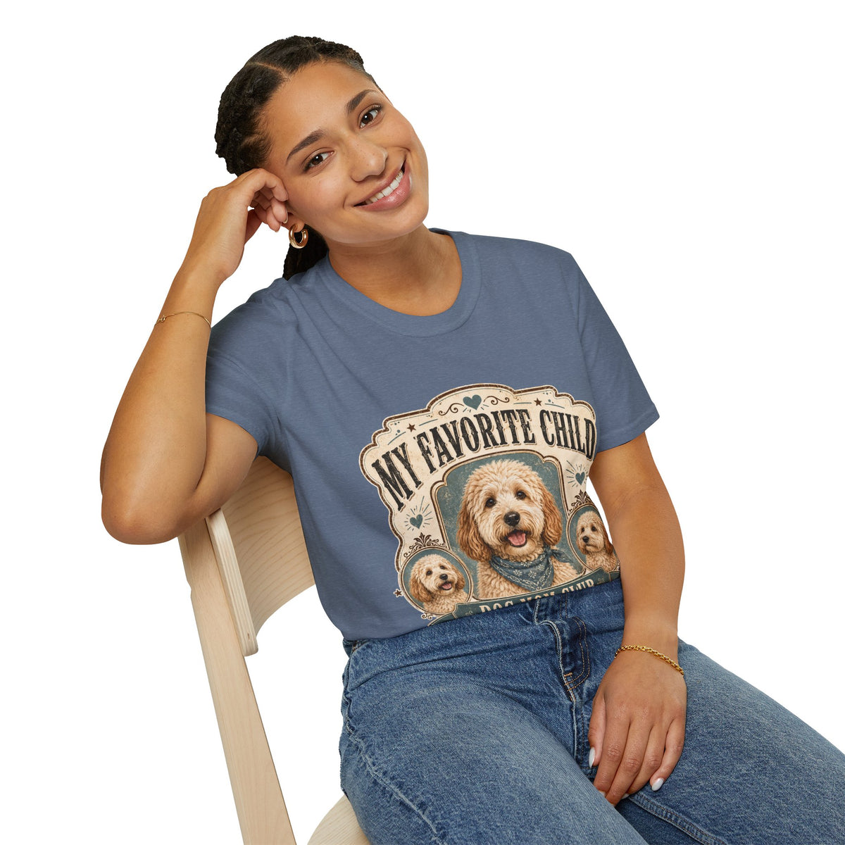 T-Shirt — "My Favorite Child" Dog Mom Club Graphic Tee
