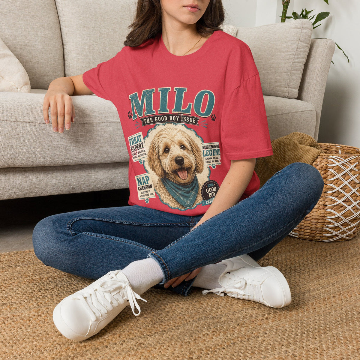 Milo "The Good Boy Issue" Dog Portrait T-Shirt