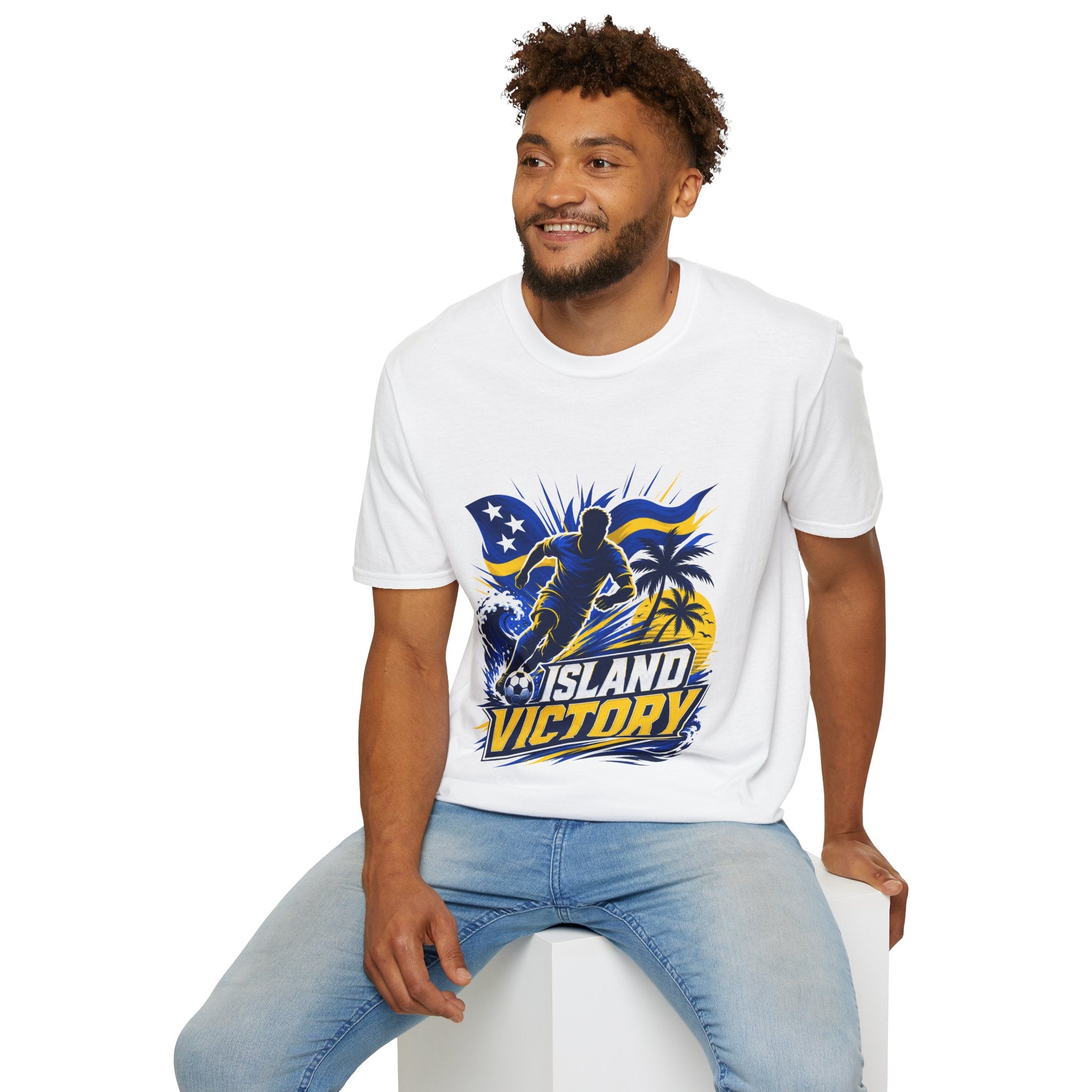 Curacao Island Victory T-Shirt — Tropical Surf Soccer Graphic Tee